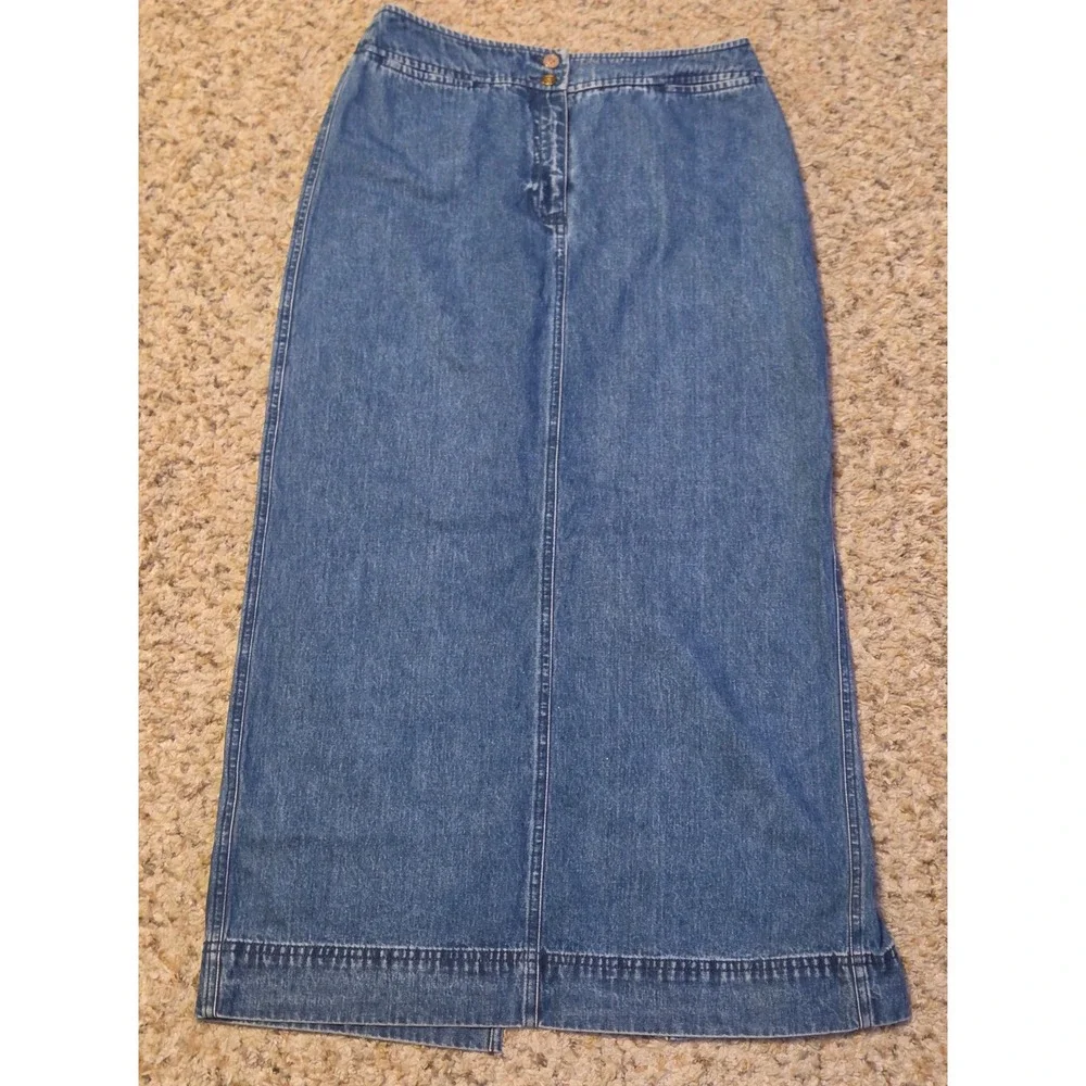 Lauren Jeans Co. Ralph Lauren Denim Maxi Skirt Women's Size 8 Blue